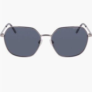 Cole Haan 58mm Full Rim Metal Square Polarized Sunglasses | Color: Gunmetal